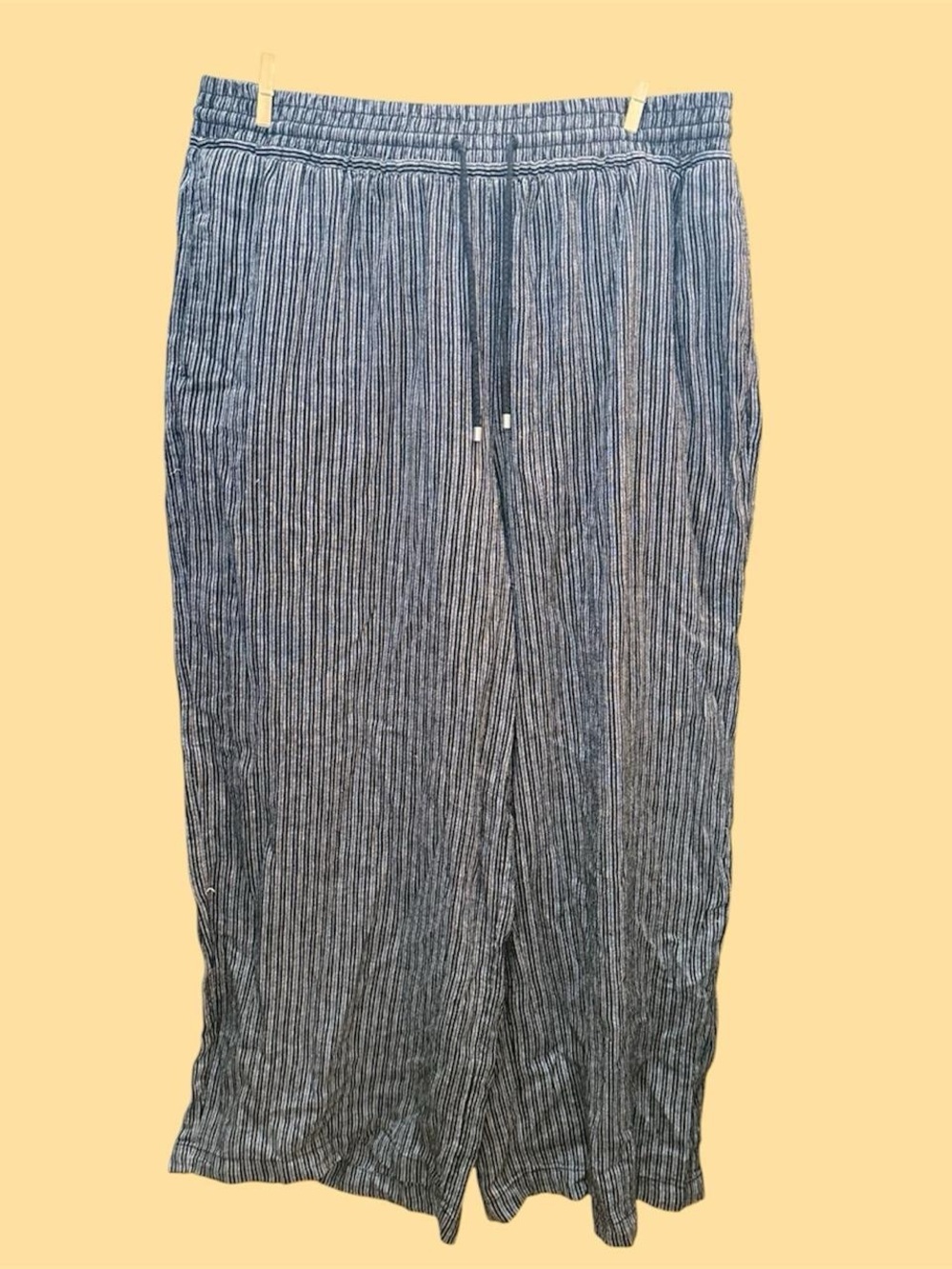 Black and white boho wide leg pants.